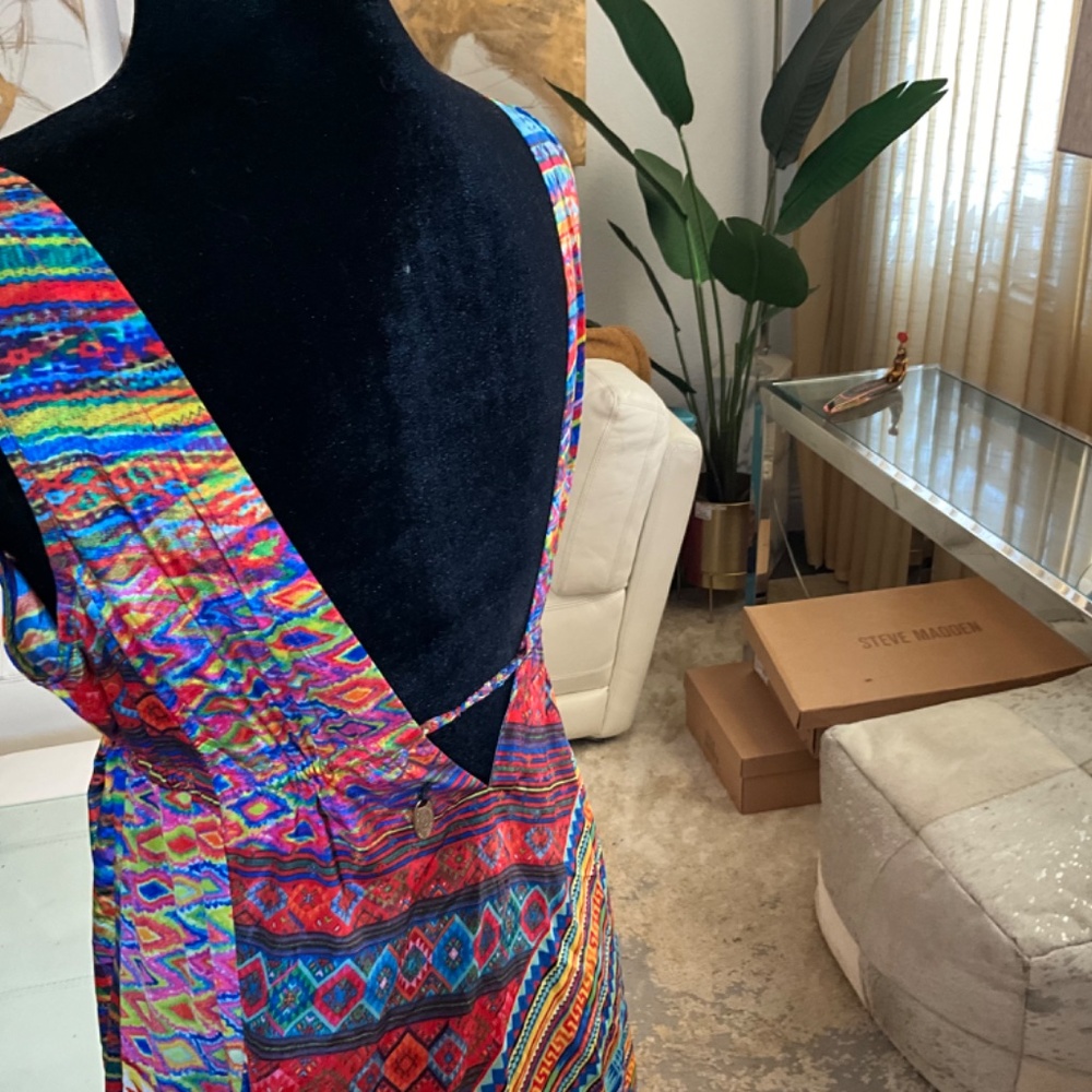 NWOT RUBY VAYA for BOSTON PROPER HIGH LOW SEXY MULTI COLOR DRESS - Picture 8 of 17